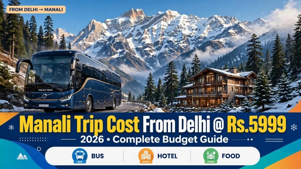Manali Trip Cost From Delhi @ Rs.5999 - Complete Budget Guide
